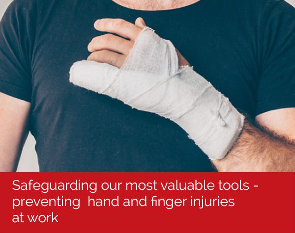 Preventing hand and finger injuries graphic